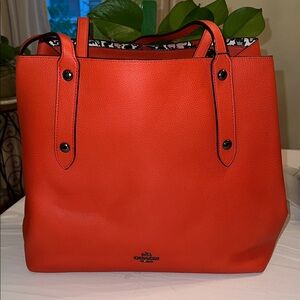 Coach Vibrant Orange Tote Bag